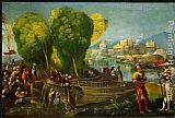 Dosso Dossi Canvas Paintings - Aeneas and Achates on the Libyan Coast